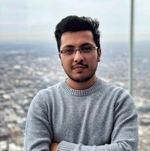 Bibek Poudel, a Columbia College graduate from Nepal.